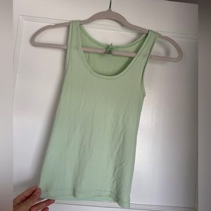Skims Soft Lounge Cotton Tank - Honeydew green color-  size Medium